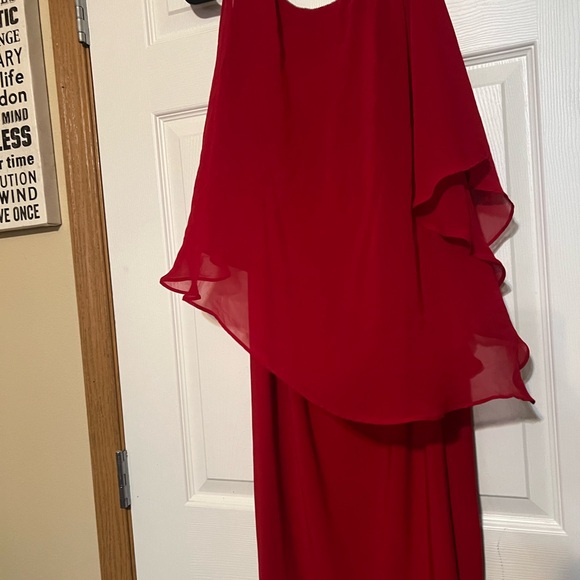 MSK Dresses & Skirts - MSK Vibrant Red Dress with Rhinestone Detail